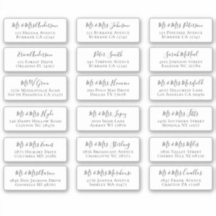 18 Étiquettes de adresse de nom de script individu