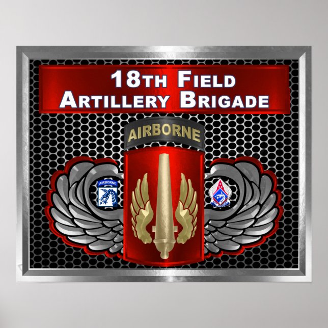 18. Feldartillerie Brigade-XVIII Im Flugzeug Poster (Vorne)