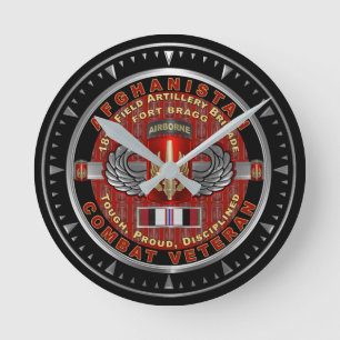 18. Feldartilleriebrigade Afghanistan Veteran Runde Wanduhr