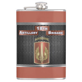 18. Field Artillery Brigade Im Flugzeug Flachmann