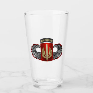 18. Field Artillery Brigade Im Flugzeug Jump Wings Glas
