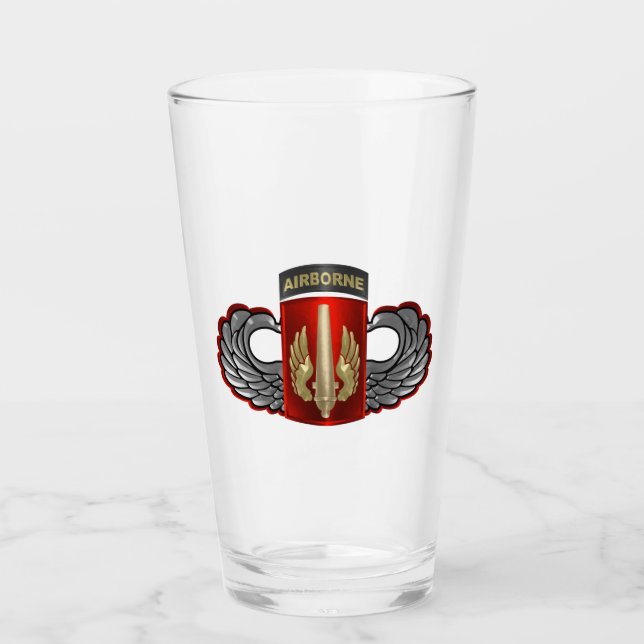 18. Field Artillery Brigade Im Flugzeug Jump Wings Glas (Vorderseite)