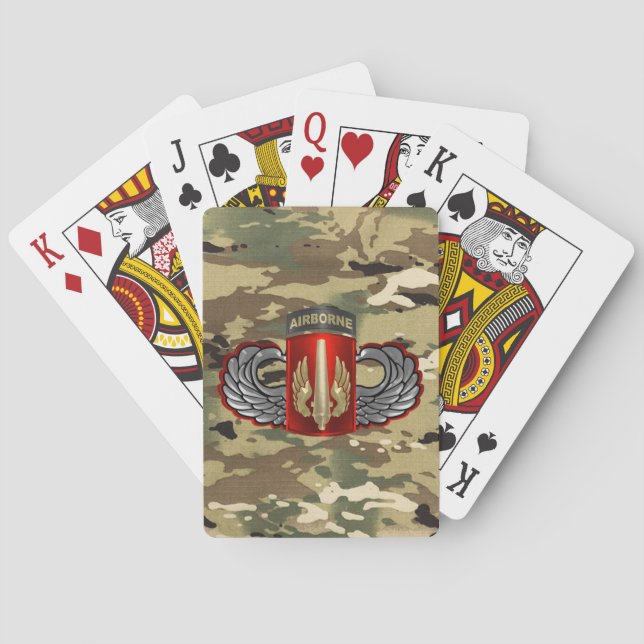 18. Field Artillery Brigade Im Flugzeug Spielkarten (Rückseite)