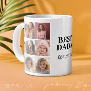 18 Foto-Collage mit bestem Dada und Jahr Jumbo-Tasse