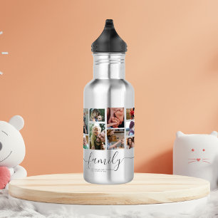 18 Foto-Collage Niedliche Familie Liebeserinnerung Edelstahlflasche