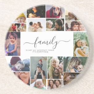 18 Foto-Collage Niedliche Familie Liebeserinnerung Getränkeuntersetzer