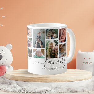 18 Foto-Collage Niedliche Familie Liebeserinnerung Kaffeetasse