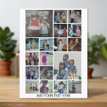 18 Fotomaterial und Text - Weiß bearbeiten Postkarte<br><div class="desc">Ein Design mit einem soliden Hintergrund. Nutzen Sie bis zu 18 Quadratmeter Foto,  um ein einzigartiges und persönliches Geschenk zu kreieren. Wenn Sie die Bilder anpassen müssen,  klicken Sie auf das Werkzeug anpassen,  um Änderungen vorzunehmen.</div>