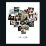 18 Fotos Collage Heart Shape Poster<br><div class="desc">Wählen Sie mehrere Fotos des Paares,  um diese schöne Einladung für Ihre Hochzeit zu kreieren. Die Collage des Fotos bildet eine Herzform,  die die Liebe darstellt,  die Sie fühlen. Fügen Sie alle Details hinzu,  um es wunderbar und einzigartig zu machen.</div>