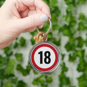 18. Geburtstag ALTERSGRENZE Schild Schlüsselanhänger