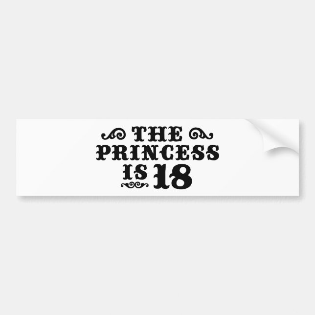 18. Geburtstag Autoaufkleber (Vorne)