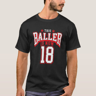18. Geburtstag Basketball 18 Jahre alter Tag 1 T-Shirt