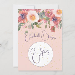 18. Geburtstag Blumenrosa Rose Elegant Geburtstag Einladung