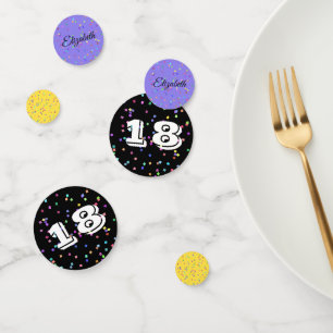 18. Geburtstag Confetti auf Confetti und Individue Konfetti