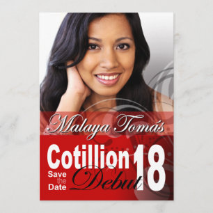 18. Geburtstag Cotillion Debut Save the Date Foto