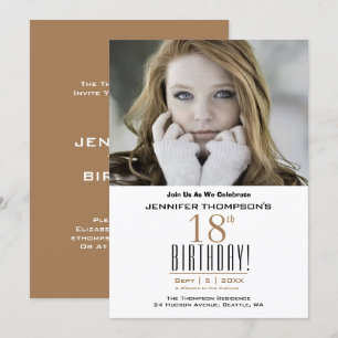 18. Geburtstag - Foto Party Einladung