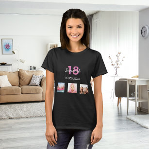 T-shirt 18. geburtstag pink sale