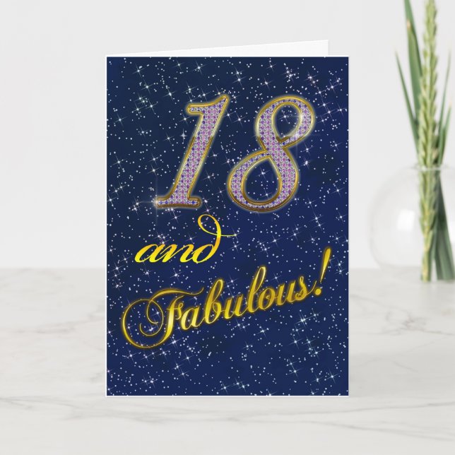 18. Geburtstag für jemanden Fabulous Karte (Vorderseite)