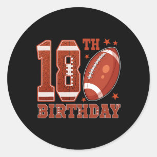 18. Geburtstag Fußball Thema 18 Jahre Junge Geburt Runder Aufkleber