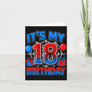 18. Geburtstag Junge 18 Jahre alte Spinnennetz Geb Karte