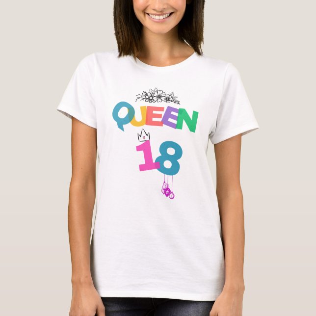 18. Geburtstag Königin Shirt (Vorderseite)