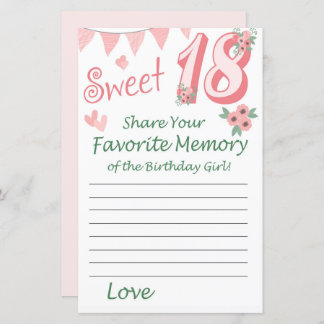 18. Geburtstag Lieblingsgedächtnis des Geburtstags