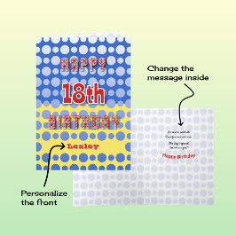 18. Geburtstag Namenskurbelmuster hinzufügen Karte