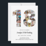 18. Geburtstag Nr. 18 Custom Foto Collage Einladung<br><div class="desc">Mark achtzehn Jahre wunderbare Erinnerungen und Abenteuer mit dieser faszinierenden 18. Geburtstagsnummer Foto Collage. Diese anpassbare Vorlage ist die perfekte Mischung aus Kreativität und Stimmung, die es Ihnen ermöglicht, ein wahrhaft unvergessliches Geschenk für den besonderen Tag Ihrer Lieben zu schaffen. Erleben Sie das Wesentliche von unglaublichen Jahren in einem Single-Meisterwerk...</div>