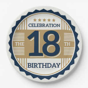 18. Geburtstag Pappteller