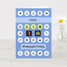 18. Geburtstag personalisierter Add Name Computing