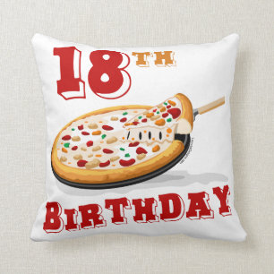18. Geburtstag Pizza Party Kissen