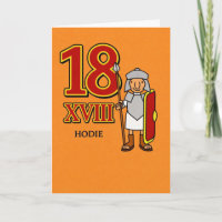 18. Geburtstag – Römische Zahl XVIII Altes Rom