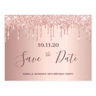 18 Geburtstag Save The Date Karten Zazzle Ch