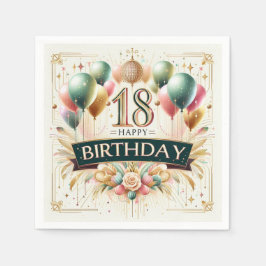 18. Geburtstag Serviette