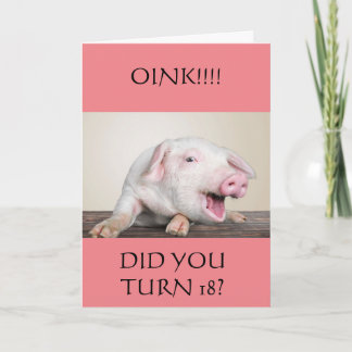 **18.** GEBURTSTAG SPASS VON DER COMEDIC PIG Card Karte