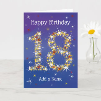 18. Geburtstag - Startnummern - Blau - Alter 18 Karte