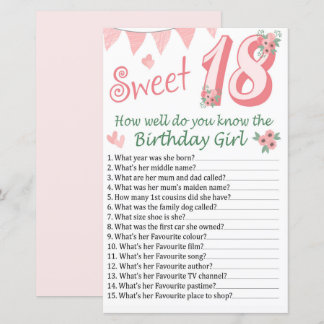 18. Geburtstag Wie gut kennst du den Geburtstag?