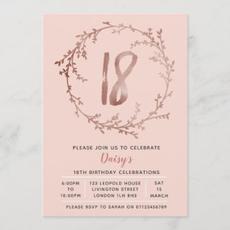 18. Geburtstagseinladung der Einladung