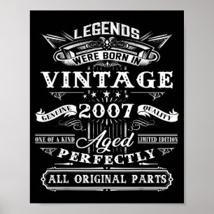 18. Geburtstagsgeschenk für Vintage-Legende, gebor Poster