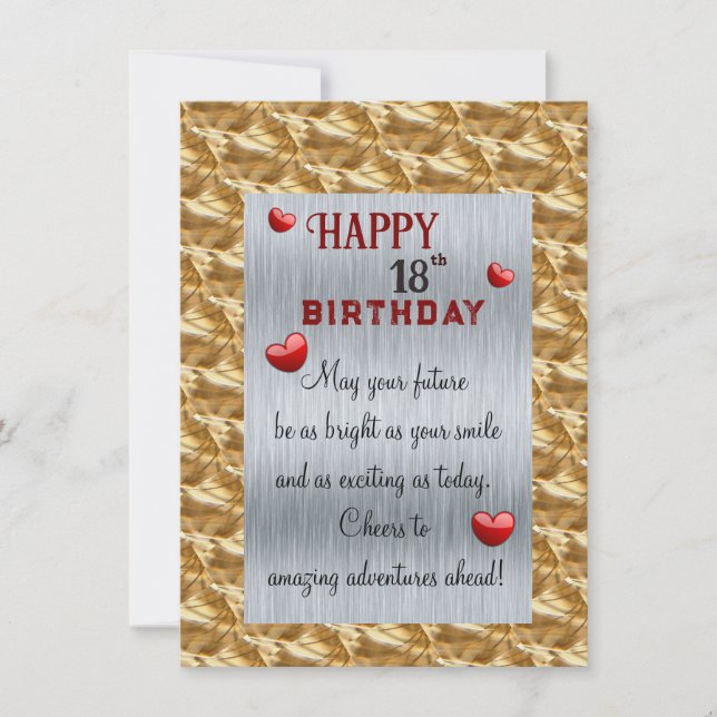 18. Geburtstagskarte Karte (Vorderseite)
