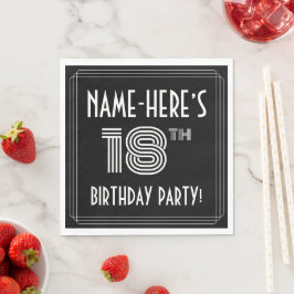 18. Geburtstagsparty: Art-Déco-Stil + Individuelle Serviette