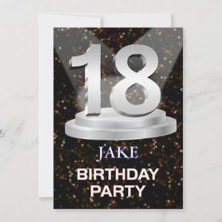 18. Geburtstagsparty Einladung einen Namen hinzufü