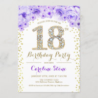 18. Geburtstagsparty - White Gold Lila