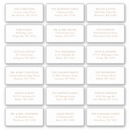 18 Gold Wedding Guest Name Anschrift Aufkleber