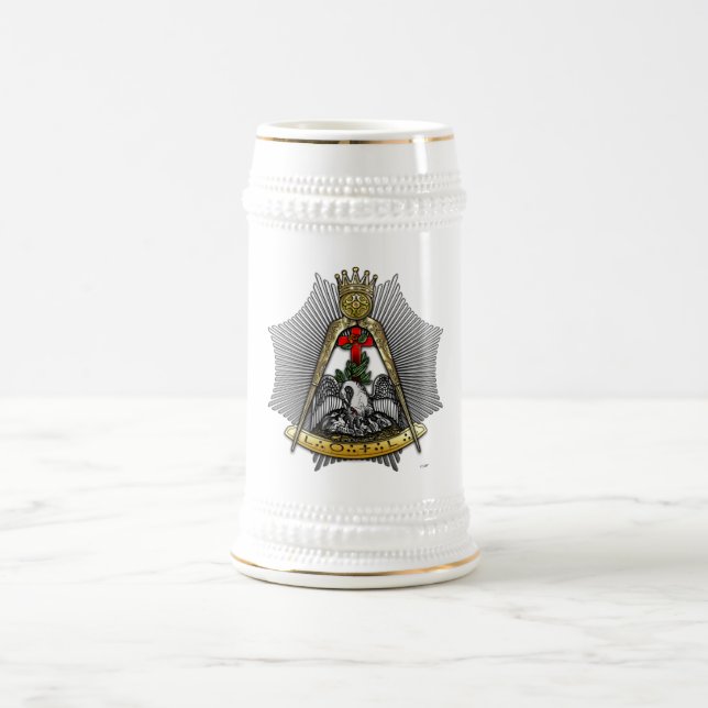 18. Grad: Ritter der Rose Croix Bierglas (Mittel)