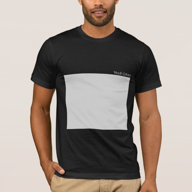 %18 Graue Karte für Fotografen T-Shirt (Vorderseite)