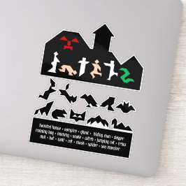 18 Halloween-Tangram-Bilder Aufkleber