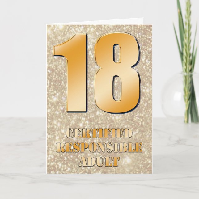 18. Happy Birthday Card Karte (Vorderseite)