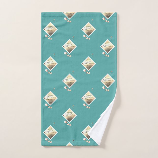 18. Hochzeitstag Acquamarine Handtuch (Handtuch)