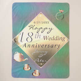 18. Hochzeitstag Acquamarine & Porzellan Sherpadecke